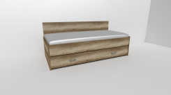 Zvýšené lůžko DUO 2 s přistýlkou /vč.roštů/ - zadní zvýšené čelo / úchyty JONY