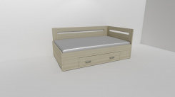 Zvýšené fran.lůžko FABIE 2 - š.120, roh.prov. s 1úl.prost,UNIVERZÁLNÍ L/P / úchyty JONY