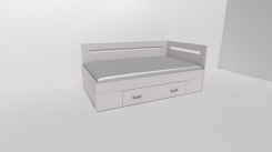 Zvýšené fran.lůžko FABIE 2 - š.120, roh.prov. s 1úl.prost,UNIVERZÁLNÍ L/P / úchyty JONY