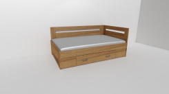 Zvýšené fran.lůžko FABIE 2 - š.120, roh.prov. s 1úl.prost,UNIVERZÁLNÍ L/P / úchyty JONY