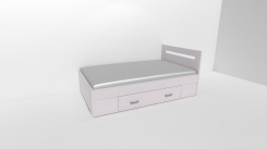 Zvýšené fran.lůžko FABIE 2 - š.120, se 2úl.prostory, 1zvýš.čelo / úchyty JONY