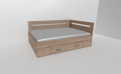 Zvýšené fran.lůžko FABIE 2 - š.140, roh.prov. s 1úl.prost,UNIVERZÁLNÍ L/P / úchyty JONY