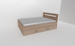 Zvýšené fran.lůžko FABIE 2 - š.140, se 2úl.prostory, 1zvýš.čelo / úchyty JONY