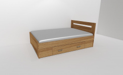Zvýšené fran.lůžko FABIE 2 - š.140, se 2úl.prostory, 1zvýš.čelo / úchyty JONY