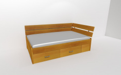 Zvýšené fran.lůžko AMÉLIE 2 - š.120 roh.prov.se 2úl.prostory,UNIVERZÁLNÍ L/P / úchyty JONY