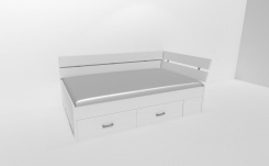 Zvýšené fran.lůžko AMÉLIE 2 - š.120 roh.prov.se 2úl.prostory,UNIVERZÁLNÍ L/P / úchyty JONY