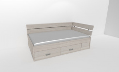 Zvýšené fran.lůžko AMÉLIE 2 - š.120 roh.prov.se 2úl.prostory,UNIVERZÁLNÍ L/P / úchyty JONY