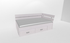 Zvýšené fran.lůžko AMÉLIE 2 - š.120 roh.prov.se 2úl.prostory,UNIVERZÁLNÍ L/P / úchyty JONY