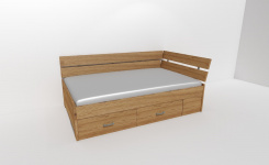 Zvýšené fran.lůžko AMÉLIE 2 - š.120 roh.prov.se 2úl.prostory,UNIVERZÁLNÍ L/P / úchyty JONY