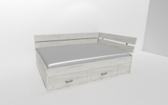 Zvýšené fran.lůžko AMÉLIE 2 - š.140 roh.prov.se 2úl.prostory,UNIVERZÁLNÍ L/P / úchyty JONY