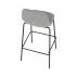 Barová židle, světlešedá látka / kov, MARIOLA NEW