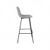 Barová židle, světlešedá látka / kov, MARIOLA NEW