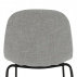Barová židle, světlešedá látka / kov, MARIOLA NEW