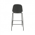 Barová stolička, tmavosivá látka/kov, MARIOLA NEW