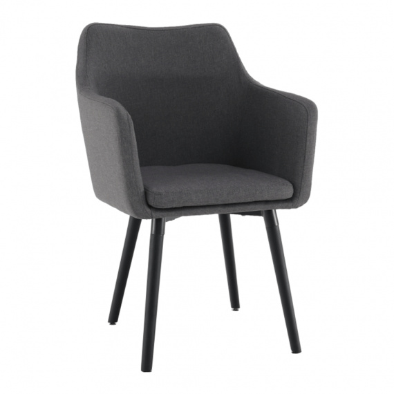 Jídelní křeslo, šedohněda / černá, Dabir