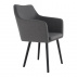 Jídelní křeslo, šedohněda / černá, Dabir