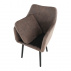 Jídelní křeslo s efektem broušené kůže, hnědošedá/černá, Dabiri