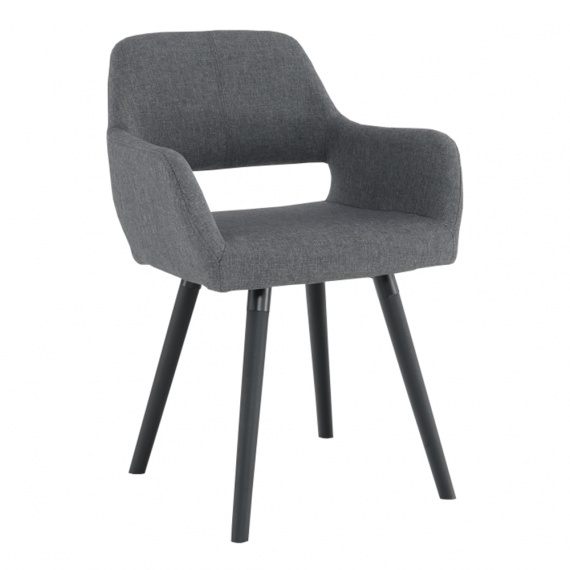 Designové křeslo, tmavě šedá / černá, GODRIC