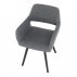Designové křeslo, tmavě šedá / černá, GODRIC
