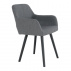Designové křeslo, tmavě šedá / černá, GODRIC