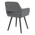 Designové křeslo, tmavě šedá / černá, GODRIC