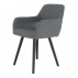 Designové křeslo, tmavě šedá / černá, GODRIC