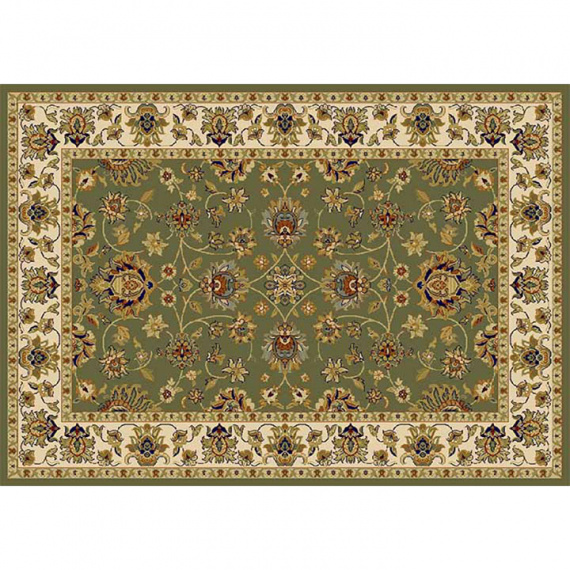 Koberec, zelená / mix barev / vzor, 67x120, KENDRA TYP 2