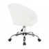 Kancelářské křeslo, bílá ekokůže / kov, LENER