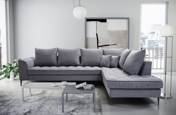 Sedací souprava P Lidie - světle šedá