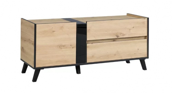 Tv stolek Flint R5 dub artisan/černá