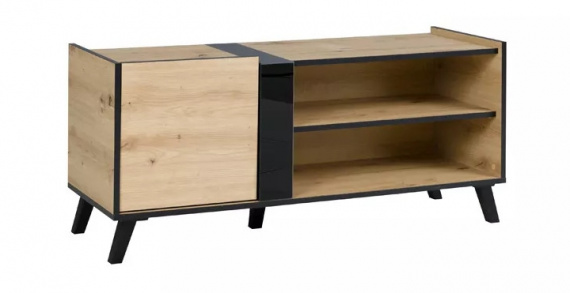 Tv stolek Flint R6 dub artisan/černá