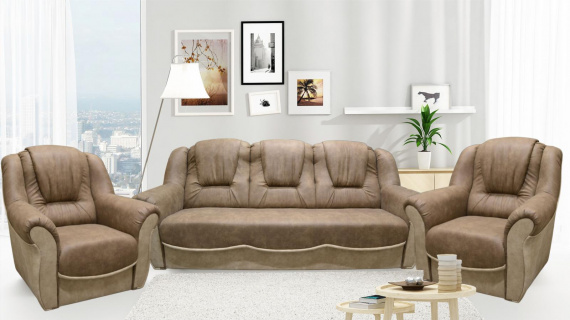 Sedací souprava Bára 3f+1+1 - hnědá