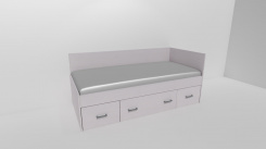 Lůžko NEMO 2 se 2 zvýš.čely / UNIVERZÁLNÍ L/P vč. laťkového roštu / úchyty JONY