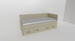 Lůžko NEMO 2 se 2 zvýš.čely / UNIVERZÁLNÍ L/P vč. laťkového roštu / úchyty JONY