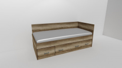 Lůžko NEMO 2 se 2 zvýš.čely / UNIVERZÁLNÍ L/P vč. laťkového roštu / úchyty JONY