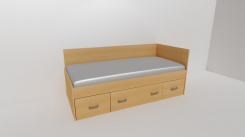 Lůžko NEMO 2 se 2 zvýš.čely / UNIVERZÁLNÍ L/P vč. laťkového roštu / úchyty JONY