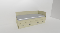 Lůžko NEMO 2 se 2 zvýš.čely / UNIVERZÁLNÍ L/P vč. laťkového roštu / úchyty JONY