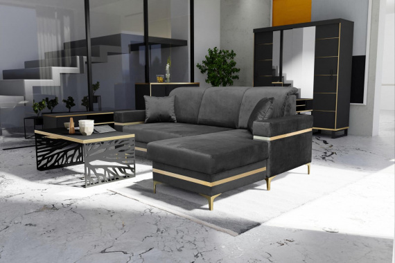 Sedací souprava Gery P tmavě šedá