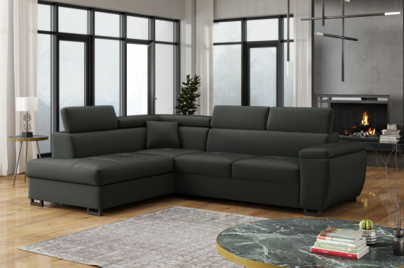 Sedací souprava Wiliam L tmavě šedá