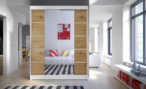 Skříň Camila V 150 bílá/artisan