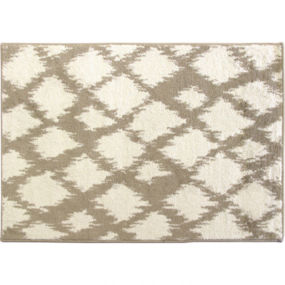 Koberec, krémová/ bílá,  100x150, LIBAR