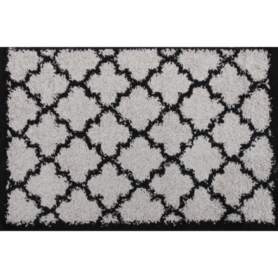 Koberec, šedá / černá, vzor, 160x235, TATUM TYP 2