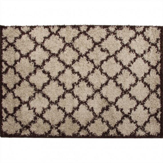 Koberec, béžová / vzor, 133x190, BATAM TYP 2