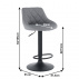 Barová židle, šedá/černá, TERKAN