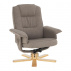 Relaxační křeslo s podnoží, hnědošedá, LERATO