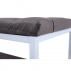 Designová lavice, bílý kov / šedá látka 12, VIKAR