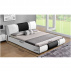 Moderní postel, bílá / černá, 180x200, LUXOR