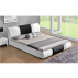 Moderní postel, bílá / černá, 180x200, LUXOR