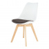 Židle, bílá/čokoládová, DAMARA