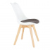Židle, bílá/čokoládová, DAMARA